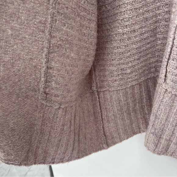 Angel of the North Lavender Chauvet Open Cotton Alpaca Cardigan Sweater Small - Picture 4 of 13